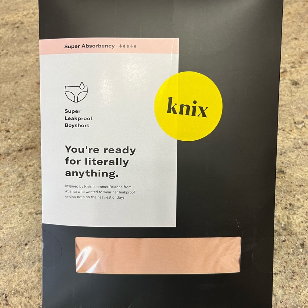 KNIX period underwear super leakproof boyshort. Brand new never worn.